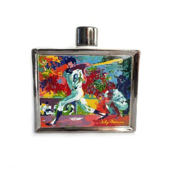 LeRoy Neiman Sports Commemorative Baseball Liquor Bottle Bar Decor 1979 - Picture 1 of 9
